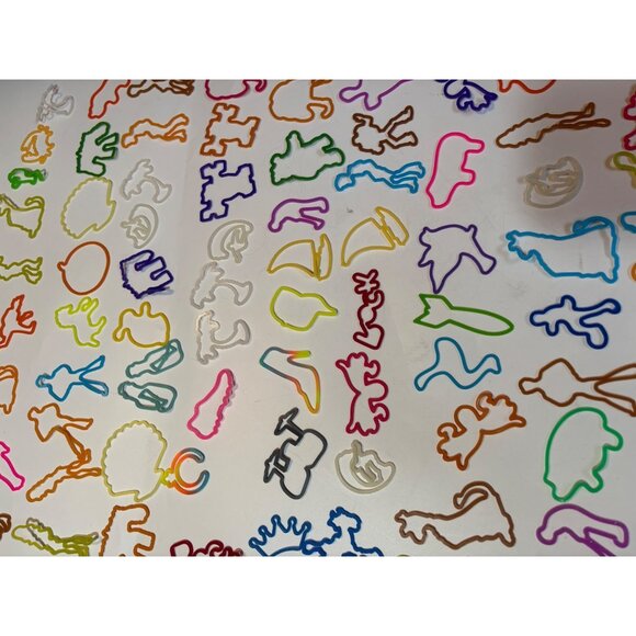 100 + Pcs Assorted Silicone Shaped Bandz Animal & Object Designs Kids Party Favo - Picture 4 of 10